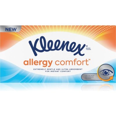 Kleenex Allergy Comfort papírové kapesníčky v krabičce 3-vrstvé 56 ks – Zboží Mobilmania