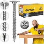 TESAŘSKÉ VRUTY DO DŘEVA 5x60 TALÍŘOVÁ HLAVA TORX 200ks DOMAX CT STŘÍBRNÉ – Hledejceny.cz