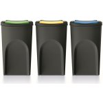 Sortibox Koš odpadkový na tříděný odpad 3 x 35l recyklovaná černá – Zboží Mobilmania