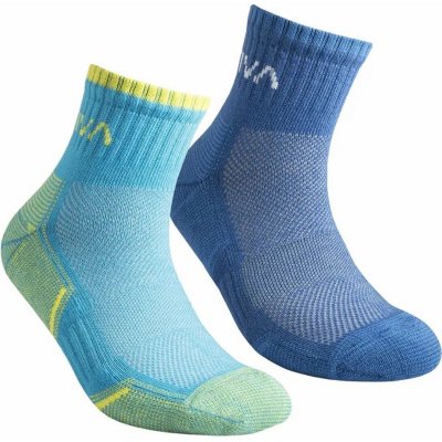 LA SPORTIVA Kids Running Socks Lagoon/Hawaiian Sun