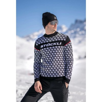 Stöckli SWISS MADE KNITTED PULLOVER SNOW černá – Sleviste.cz
