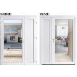 Soft Dvoukřídlé vchodové 3/3 sklo čiré + panel Bílá/bílá levé 150 x 200 cm – Hledejceny.cz