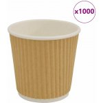 vidaXL Papírové kelímky na kávu 1000 pcs 4oz 100ml hnědé – Zboží Dáma