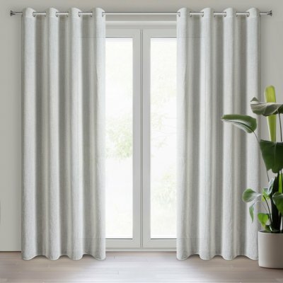 EUROFIRANY ZÁVĚS NA KROUŽCÍCH ABBY 140x270 CM PŘÍRODNÍ – Hledejceny.cz
