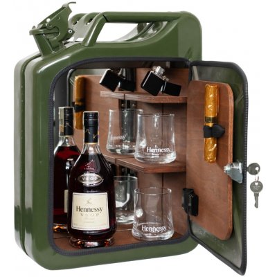 Kanystr bar se zrcadlem s LED plný Hennessy VSOP – Zboží Dáma