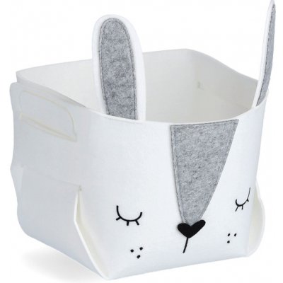 Zeller box filcový bílý motiv králík 28x28x28cm – Sleviste.cz