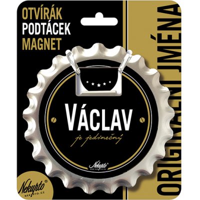Nekupto Otvírák na pivo, podtácek se jménem Václav V.I.P.