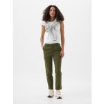 GAP Kalhoty s kapsami Mid-Rise Downtown Khaki Zelená – Zboží Dáma
