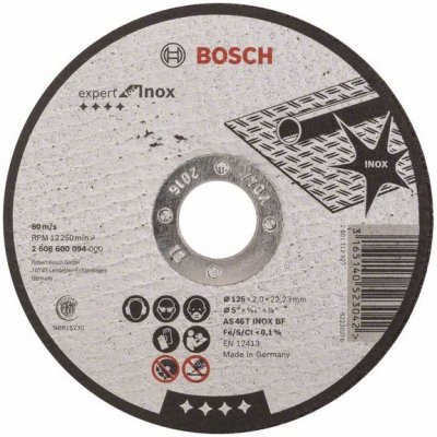 Řezný kotouč 125x1,6x22 BOSCH AS46T INOX BF Expert for 2608600220 – Hledejceny.cz