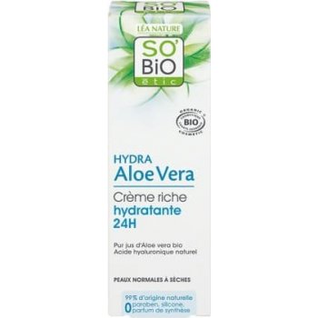 So´Bio Bio krém bohatě hydratující denní aloe vera 50 ml