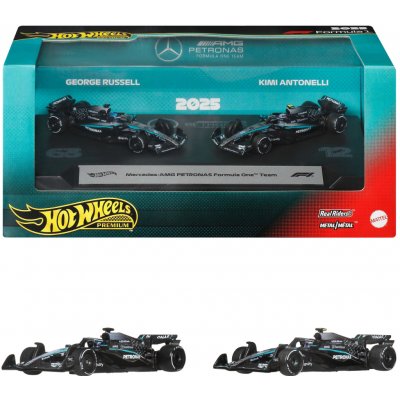 Hot Wheels Premium Formula 1 2025 Mercedes AMG Russel a Antonelli 1:64 – Hledejceny.cz