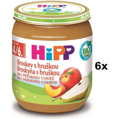 HiPP BIO Broskev s hruškou 6 x 125 g