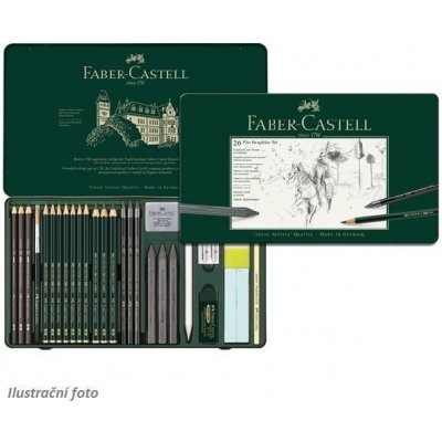 Faber-Castell Pitt Monochrome Graphite 112974 grafitová tužka sada 26 ks – Zboží Mobilmania