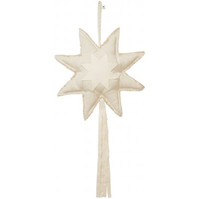 Ferm Living Vánoční dekorace Vela Window Ornament, krémová barva, textil – Hledejceny.cz