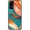 Pouzdro a kryt na mobilní telefon Xiaomi Pouzdro Mobiwear Glossy Xiaomi Redmi Note 11S - G025G - Azurový a oranžový mramor