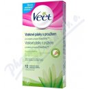Veet Wax Strips voskové depilační pásky pro suchou pokožku Aloe Vera & Parfum of the Lotus Flower 12 ks