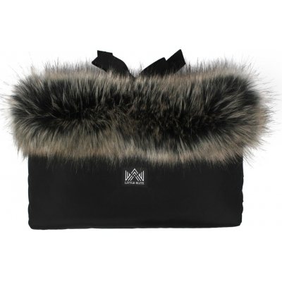 Little Elite Rukávník ČERNÝ béžový kožíšek – Zboží Dáma