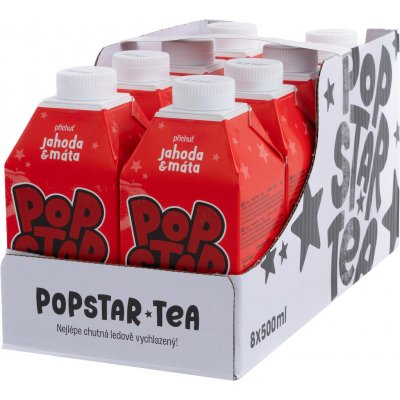 Popstar Tea jahoda a máta 8 x 0,5 l – Hledejceny.cz
