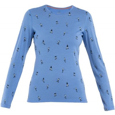 ICEBREAKER Dámské merino tričko s dlouhým rukávem Wmns 200 Oasis LS Crewe Ski Day Baja/Aop – Zboží Mobilmania