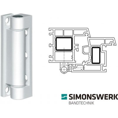 Simonswerk okenní pant K 3281 bílý – HobbyKompas.cz