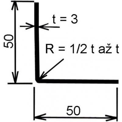 Jekl otevřený L 50 x 50 x 3 mm – Zboží Mobilmania