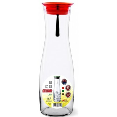 Karafa na vodu Viva, Červená, SImax, 1,25 l – Zboží Mobilmania