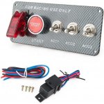 Panel s 4x spínači + tlačítko START, 12V – Sleviste.cz