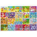 Bigjigs Toys Podlahové počítání 20 dílků – Zboží Dáma