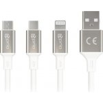 MPS Datový kabel z USB-A na MicroUSB 2.0 / USB-C / Lightning, 1,2 m – Zboží Mobilmania