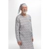 Pánské pyžamo Martel 501 Sylwester II pánská noční košile dl.rukáv světle šedá