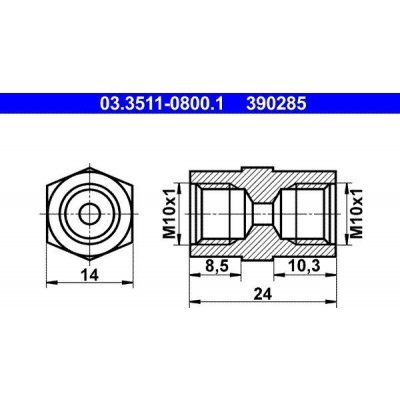 Adaptér brzdového vedení ATE 03.3511-0800.1 – Zboží Mobilmania