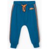 Kojenecké kalhoty a kraťasy Kojenecké tepláky s oranžovými pruhy Modrá