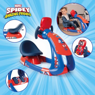 Smoby Spidey Driving Simulator se světlem a zvukem 370218 – Zboží Dáma Smoby Spidey Driving Simulator se světlem a zvukem 370218 – Zboží Dáma