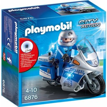 Playmobil 6876 Policejní motorka motohlídka s LED majákem