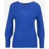 Dámský svetr a pulovr ONLY dámský žebrovaný svetr Onlatia Modrý