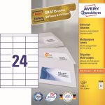 Avery Zweckform Etikety 100 listů A4 bílé 70 x 33,8 mm univerzální 3664 – Hledejceny.cz