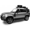RC model Siva Toys Land Rover Defender 90 4WD 2,4 GHz LED 100% RTR stříbrná metalíza 1:12