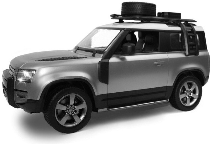 Siva Toys Land Rover Defender 90 4WD 2,4 GHz LED 100% RTR stříbrná metalíza 1:12