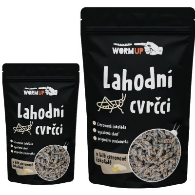 WormUP Lahodní cvrčci v bílé citronové čokoládě 80 g – Zbozi.Blesk.cz