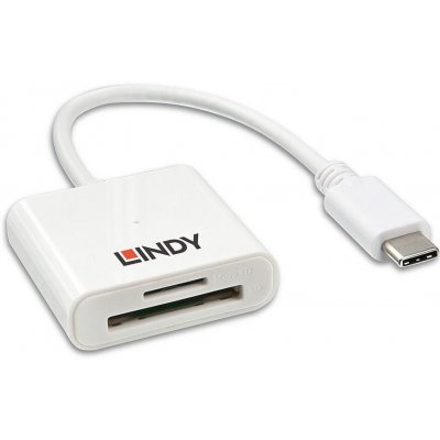 Lindy 43185 čtečka karet USB 3.2 Gen 1 (3.1 Gen 1) Type-C Bílá (43185) – Sleviste.cz