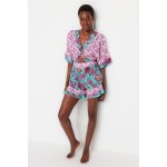 Trendyol tyrkysová tmavě červená růžová fuchsiový – Zboží Dáma