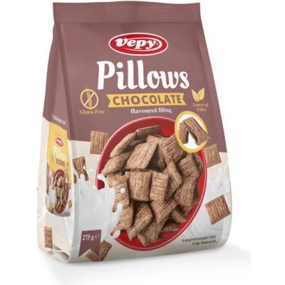 Vepy Obilné polštářky s čokoládovou příchutí bez lepku 275 g – Zboží Dáma