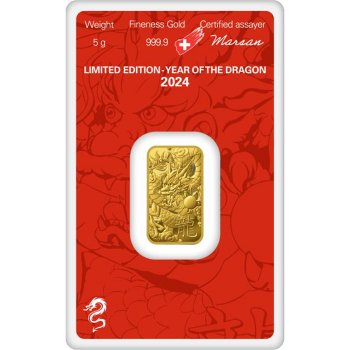 Argor-Heraeus zlatý slitek Year of The Dragon 2024 5 g