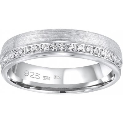 SILVEGO Snubní stříbrný prsten Paradise v provedení se zirkony pro ženy QRGN23W