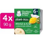 Gerber Organic Mango kiwi kokosové mléko 4 x 90 g​ – Zboží Dáma