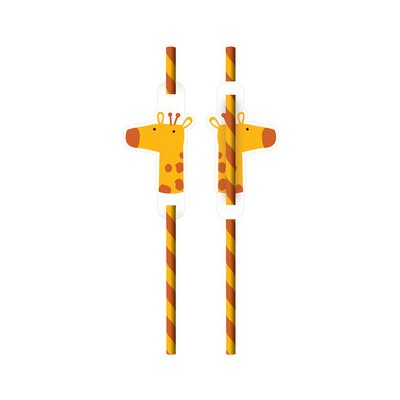 Amscan Riethmüller Papírová brčka žirafa – Zboží Mobilmania