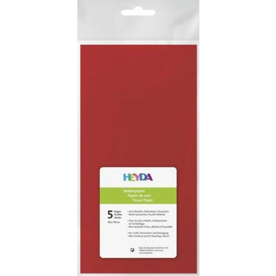 HEYDA Hedvábný papír 50 x 70 cm - červený 5 ks – Zboží Dáma