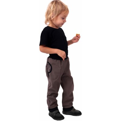 JOŽÁNEK Dětské softshellové kalhoty s regulací pasu béžové – Zboží Mobilmania