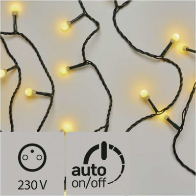 EMOS LED vánoční cherry řetěz kuličky 30m teplá bílá časovač