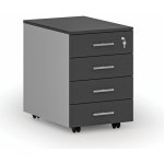 Primo Gray 4 zásuvky šedá/grafit – Hledejceny.cz